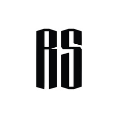 RS monogram logo design letter text name symbol monochrome logotype alphabet character simple logo