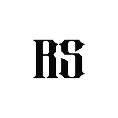 RS monogram logo design letter text name symbol monochrome logotype alphabet character simple logo