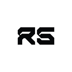 RS monogram logo design letter text name symbol monochrome logotype alphabet character simple logo