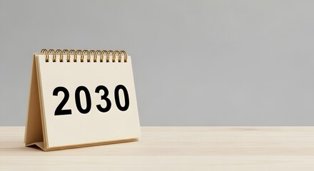 2030 calendar image: desk calendar for future planning