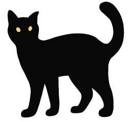 Cat Silhouette Vector Illustration – Sitting Pet Icon