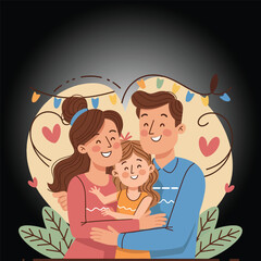 Diverse family and parenting activities illustration