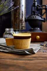 Rustic artisan bakery and coffee series with bread, croissants, and vintage coffee grinder. Styled on wooden tables with natural textures, evoking cozy farmhouse mornings and organic slow food lifesty