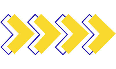 vector illustration of a yellow and blue ribbon