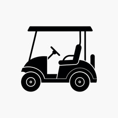 golf cart isolated on white
