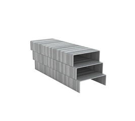 Metal staples for stapler isolated on white background 3d illustration
