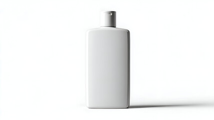 Clean white cosmetic bottle with flip-top cap, perfect for product mockups and branding projects