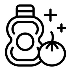 This Ketchup bottle icon is suitable for Food, Cooking, Culinary, etc.