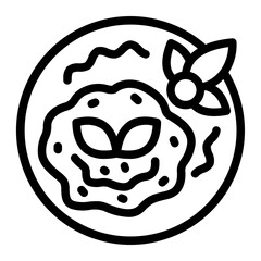 This Garnish icon is suitable for Food, Cooking, Culinary, etc.