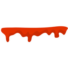 Abstract graphic representation of a vibrant red viscous liquid dripping down, suggesting fluidity and movement.
