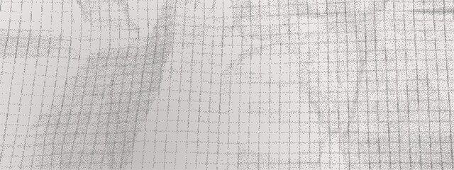 Vintage Notebook Paper Texture - Torn and Crumpled Grid Sheet with Grunge Background for Journals, Crafts or Scrapbooking. Vector Abstract Backdrop