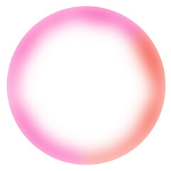 Orange Pink Circle Frame Gradient Overlay with Soft Blur Border
