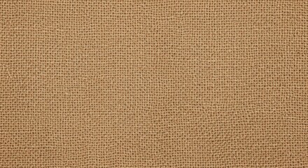 Close-up of Natural Brown Burlap Fabric Texture Background