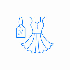 dress tag percent discount sale icon sign vector