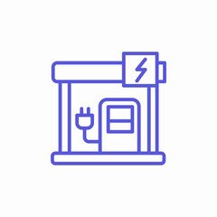 electric car charging station icon sign vector