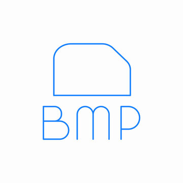 logo abbreviation bmp icon sign vector
