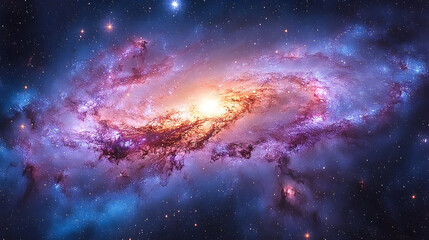 Obraz premium A Vibrant Cosmic Tapestry of Nebulae and Stars