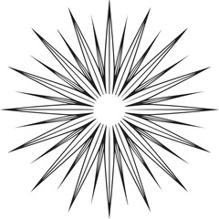 Fototapeta premium Abstract geometric pattern with a central circular motif rendered in a striking silhouette style suitable for modern graphic design and branding applications