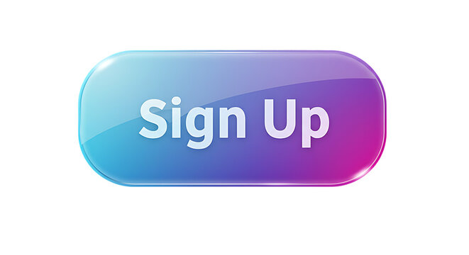Sign Up Button with Glassy Look and Gradient Effect