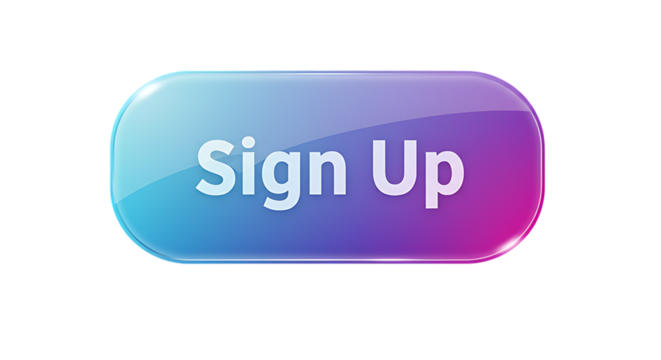 Sign Up Button with Glassy Look and Gradient Effect