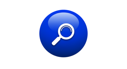 Blue Search Icon Button for Websites and Apps