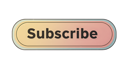 Aesthetic Subscribe Button with Peach to Yellow Gradient and Black Text