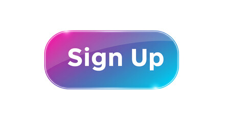 Shiny Sign Up Button with Pink and Blue Gradient