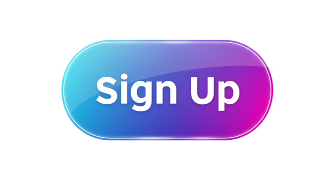 Glossy Sign Up Button with Vibrant Gradient Design