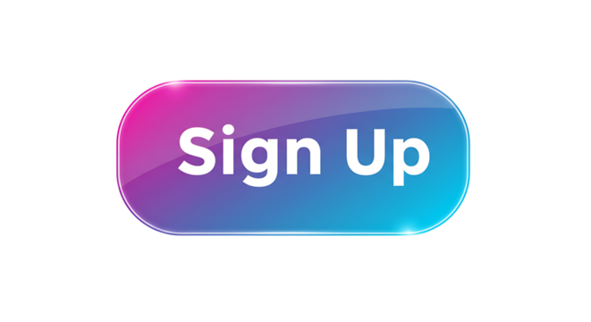 Shiny Sign Up Button with Pink and Blue Gradient