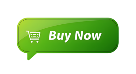 Green Buy Now Button with Shopping Cart Icon for E commerce