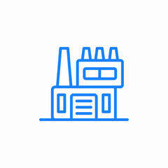 industrial plant complex icon sign vector