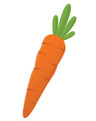 cute cartoon hand drawn vector carrot clipart.