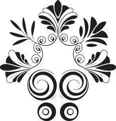 Elegant Flourish Design with Ornate Swirls and Decorative Accents A Vintage Inspired Vector Graphic for Creative Projects