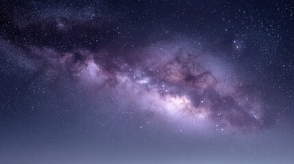 Stunning view of the Milky Way galaxy over a serene landscape during nighttime in a remote area