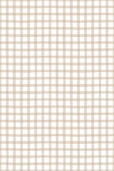 Hand drawn seamless pattern gingham muted brown