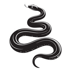 black python Silhouette Vector, High Quality Illustration on White Background