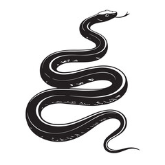 black python Silhouette Vector, High Quality Illustration on White Background