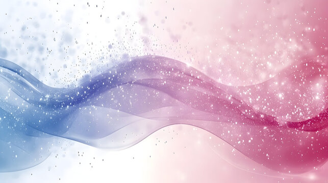 Abstract flowing wave with binary code and sparkling particles i