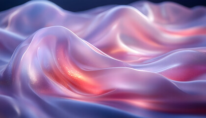 Translucent Waves of Lavender and Rose with Glimmering Highlight