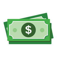 Dollar banknotes isolate on white background 