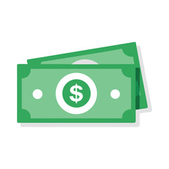 Dollar banknotes isolate on white background 