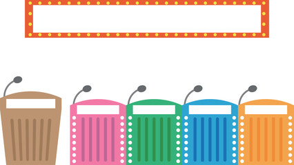 シンプルなクイズ番組のセットをイメージした素材