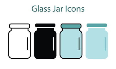 Glass Jar Icon set