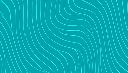 A vibrant teal background features a mesmerizing pattern of curving, parallel lines, creating a dynamic and fluid design.