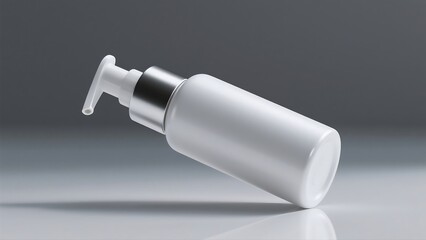 Fototapeta premium Minimalist skincare bottle mockup with pump dispenser 