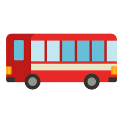 City bus side view with open doors