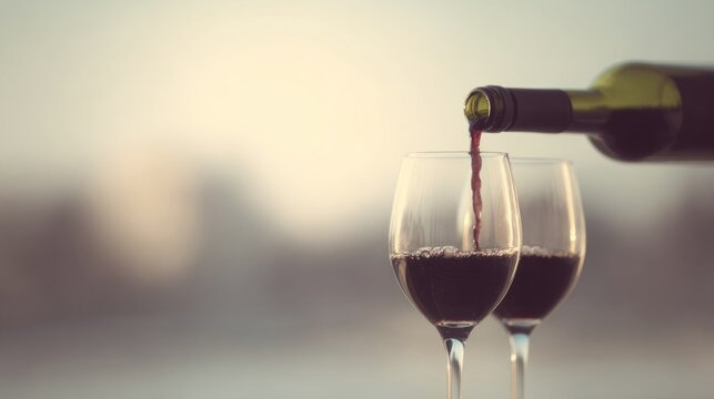 Pouring velvety crimson nectar into crystal goblets, evoking St Vincent Day's vineyard reverie and solstice libation celebrations