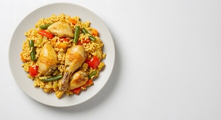 Arroz con Pollo &ndash; Chicken and Rice with Colorful Vegetables