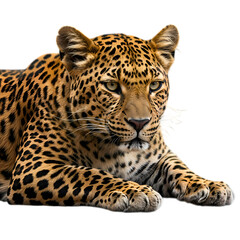 Obraz premium Majestic Leopard: Powerful Wild Cat Close-Up