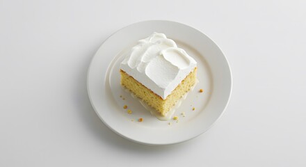 Tres Leches Cake Slice with Whipped Cream – Classic Latin American Dessert 1